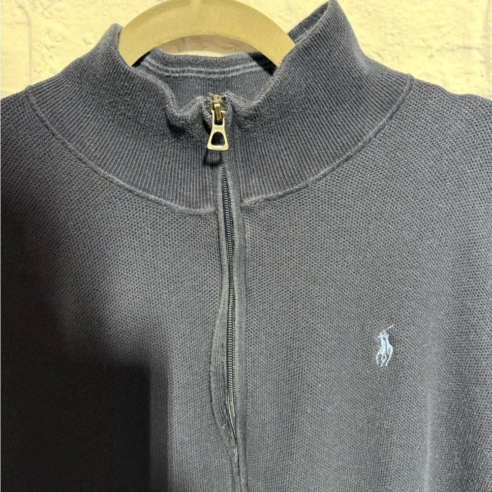 Men's Polo Ralph Lauren Navy Zip-Up Sweater Vest, Size 3XB